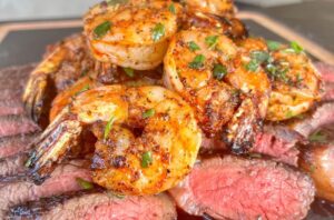 GRILLED GARLIC SURF AND TURF